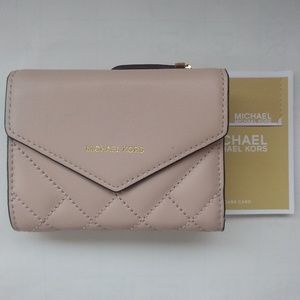 michael kors medium crossgrain leather envelope wallet